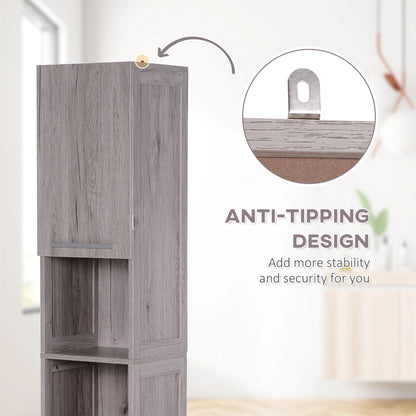 Bathroom Storage Cabinet, 68" Tall Organizer, Freestanding, Wood Grain Bathroom Cabinets at Gallery Canada