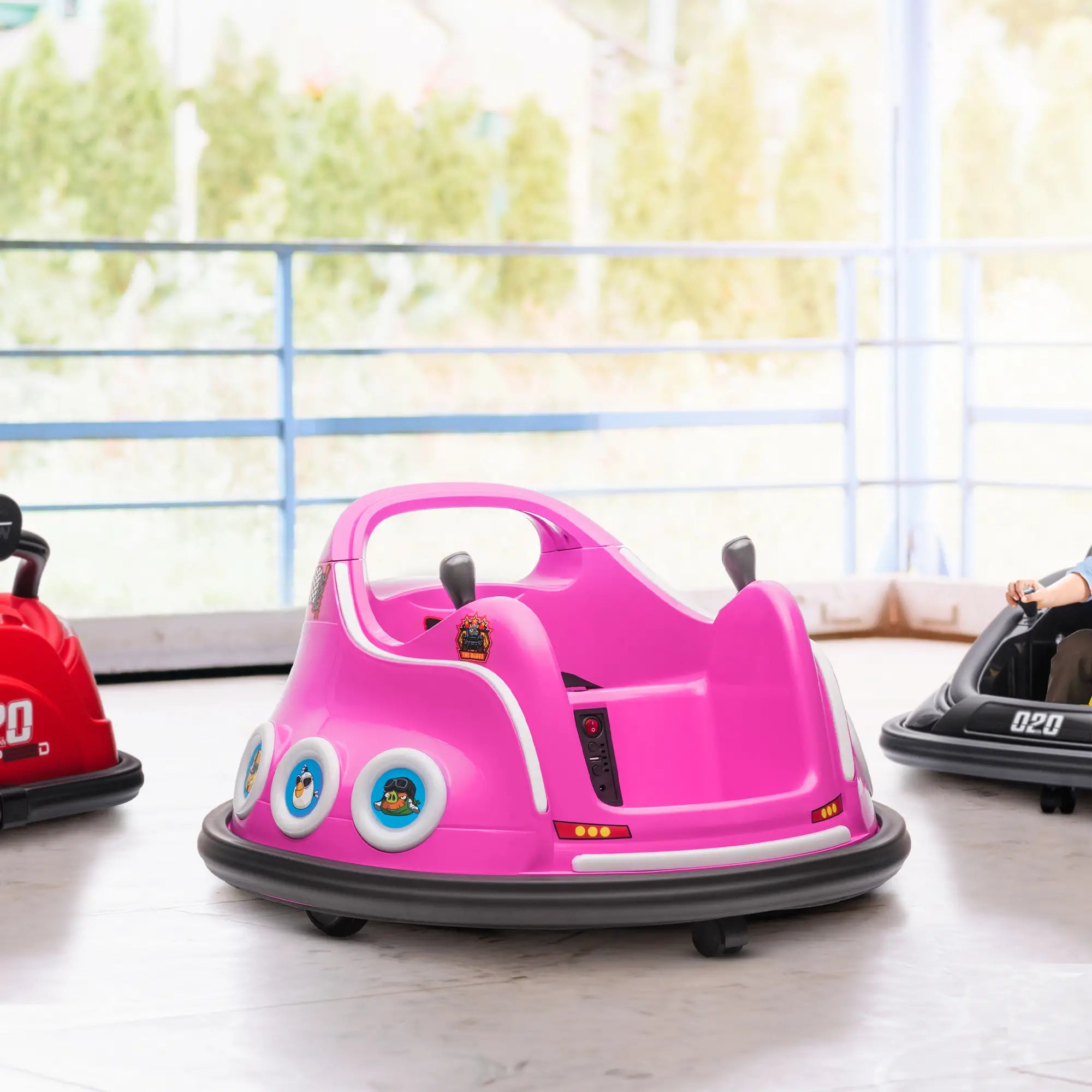 Electric Ride On Car, 12V, 360 Degree Spin, Dual Joysticks, Pink Electric Ride On Toys at Gallery Canada