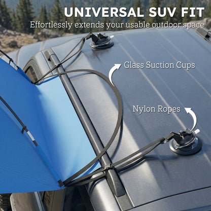 SUV Car Awning Camping Tent, 3000mm Waterproof, Light Blue Camping Tents at Gallery Canada