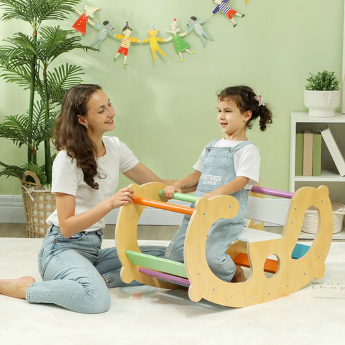 Wooden Arch Ladder Baby Rocker, Toddler 18-48 Months