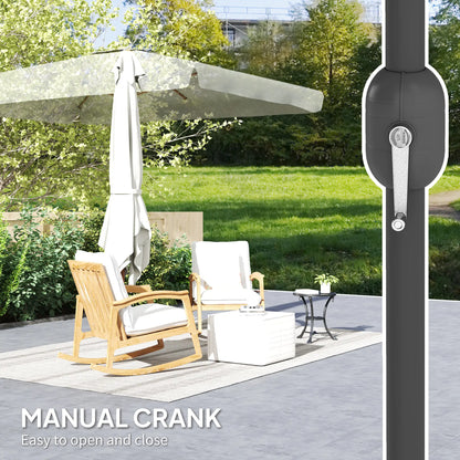 Patio Umbrella 118.1" x 78.7", UV50+ Protection, White Sun Umbrellas at Gallery Canada