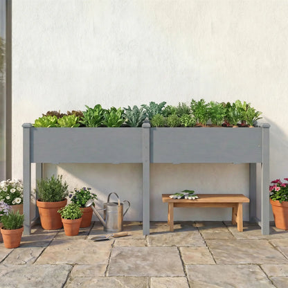 Wooden Raised Garden Bed With Legs, 72" x 23" x 30", Elevated Outdoor Planter Box Elevated Garden Beds at Gallery Canada