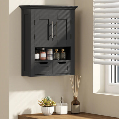 Bathroom Wall Cabinet, Medicine Cabinet, With Shelf, Black Wall Mounted Cabinets at Gallery Canada