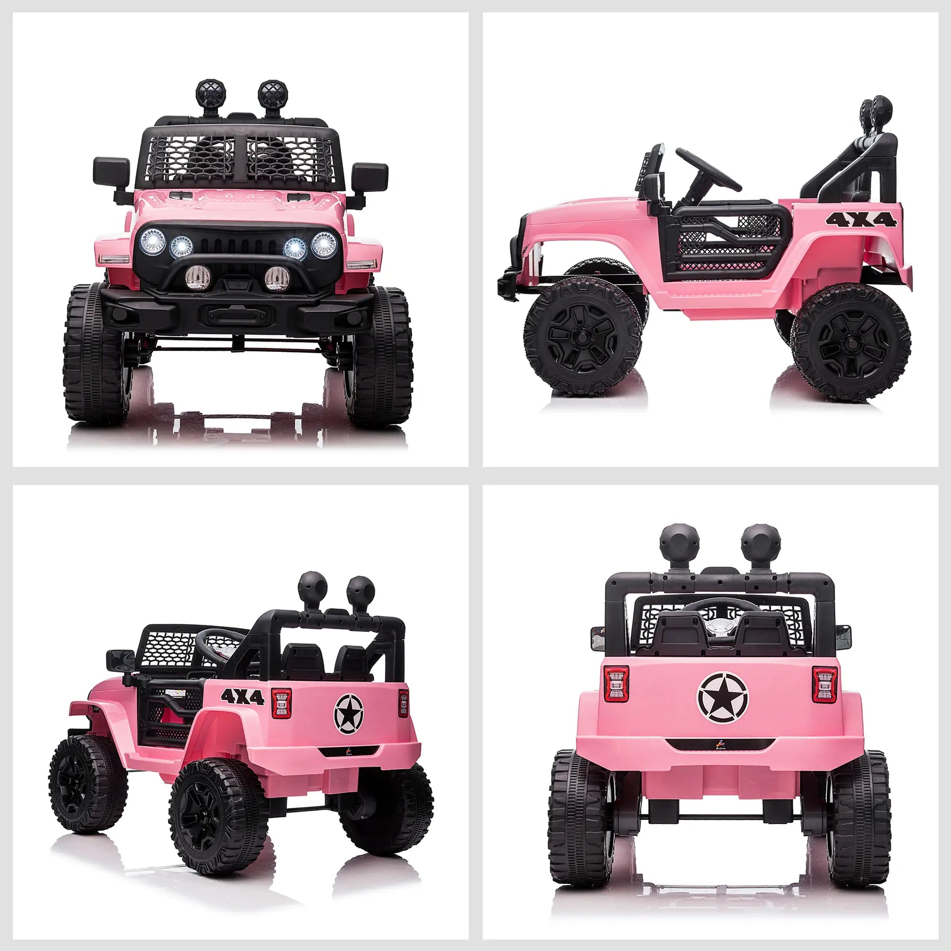 12V Electric Truck, Off Road Remote Control, Adjustable Speed, Ride on Car, Pink Electric Toy Cars at Gallery Canada