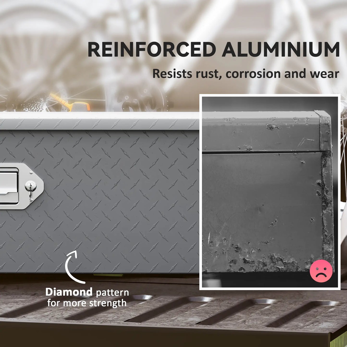 39" x 13" x 10" Truck Tool Box, Heavy Duty, Lock and Keys, Aluminum Automotive at Gallery Canada