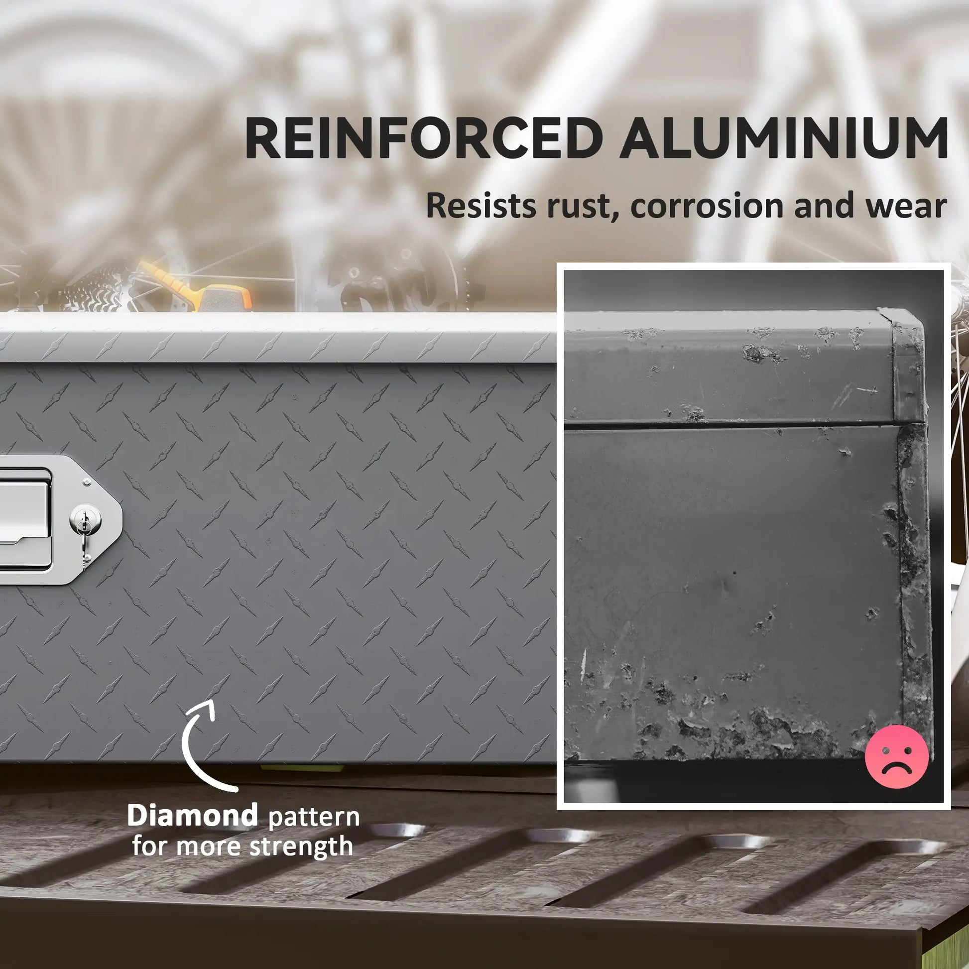 39" x 13" x 10" Truck Tool Box, Heavy Duty, Lock and Keys, Aluminum Automotive at Gallery Canada