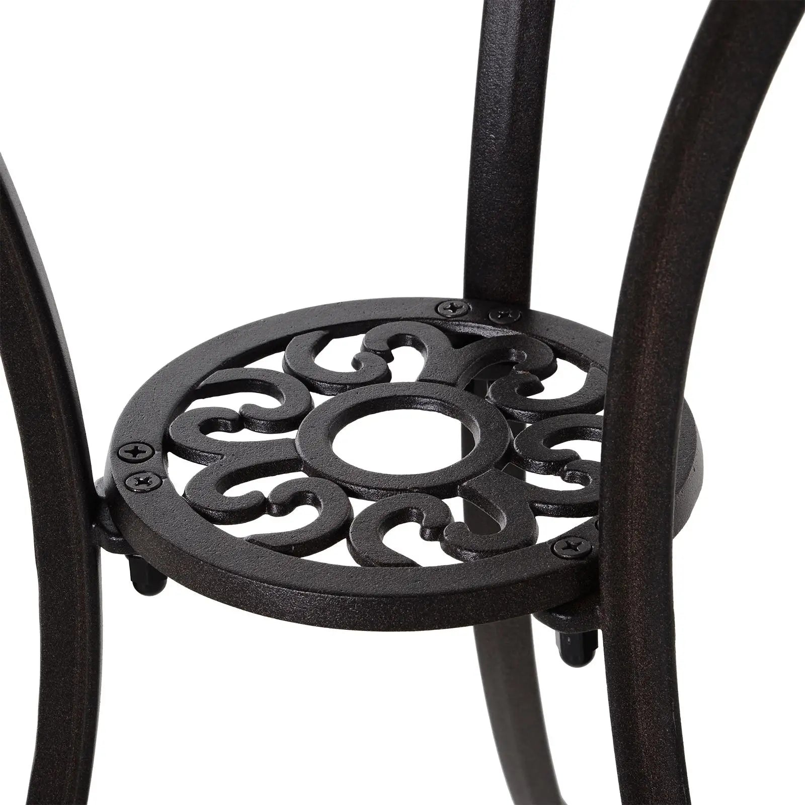 3 Piece Patio Bistro Set, Cast Aluminum, Coffee Table & 2 Chairs, Brown Bistro Sets at Gallery Canada