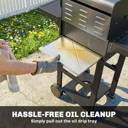 2 Burner Propane Gas Grill With Wheels, 18,400 BTU, Black Propane Gas Grills at Gallery Canada