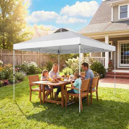Pop Up Canopy Tent, Waterproof, 9.8' x 9.8', With Carrying Bag, White Pop Up Canopies at Gallery Canada