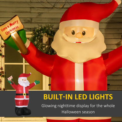 8ft Inflatable Santa Claus with LED Light, Outdoor Yard Display Christmas Inflatables at Gallery Canada