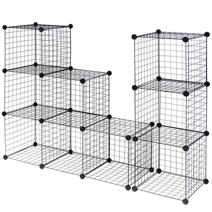 DIY 12-Cube Metal Grid Wire Storage Cubes, 42" x 14" x 56" Clothing & Closet Storage at Gallery Canada
