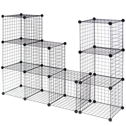 DIY 12-Cube Metal Grid Wire Storage Cubes, 42" x 14" x 56" Clothing & Closet Storage Options at Gallery Canada