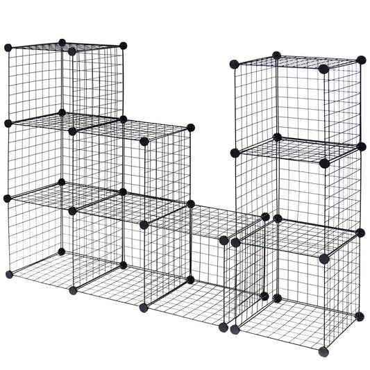 DIY 12-Cube Metal Grid Wire Storage Cubes, 42" x 14" x 56" Clothing & Closet Storage Options at Gallery Canada