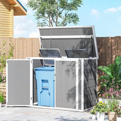 41 Cu. Ft. Outdoor Storage Shed, Horizontal Trash Can Storage, Grey Sheds at Gallery Canada
