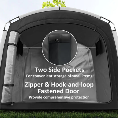 Bike Storage Shed Tent, Portable Waterproof, 210D Oxford Fabric, Black Car Shelters at Gallery Canada