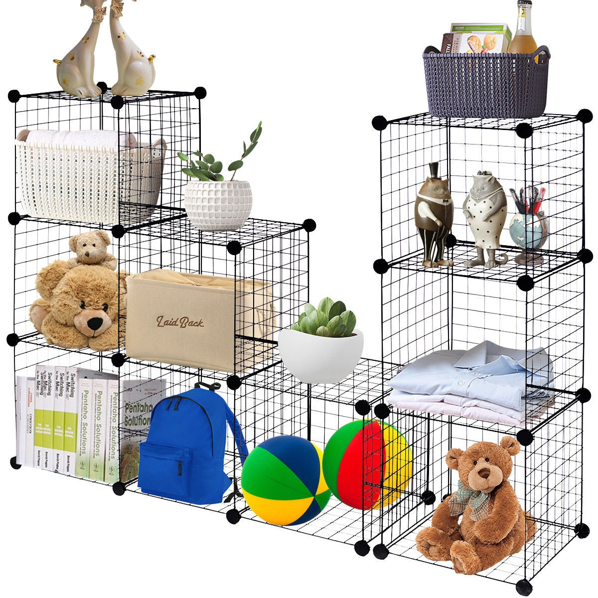 DIY 12-Cube Metal Grid Wire Storage Cubes, 42