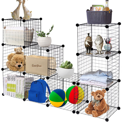 DIY 12-Cube Metal Grid Wire Storage Cubes, 42" x 14" x 56" Clothing & Closet Storage at Gallery Canada