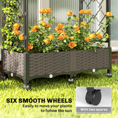Raised Garden Bed With Arch Trellis, On Wheels, For Climbing Plants Raised Garden Beds at Gallery Canada