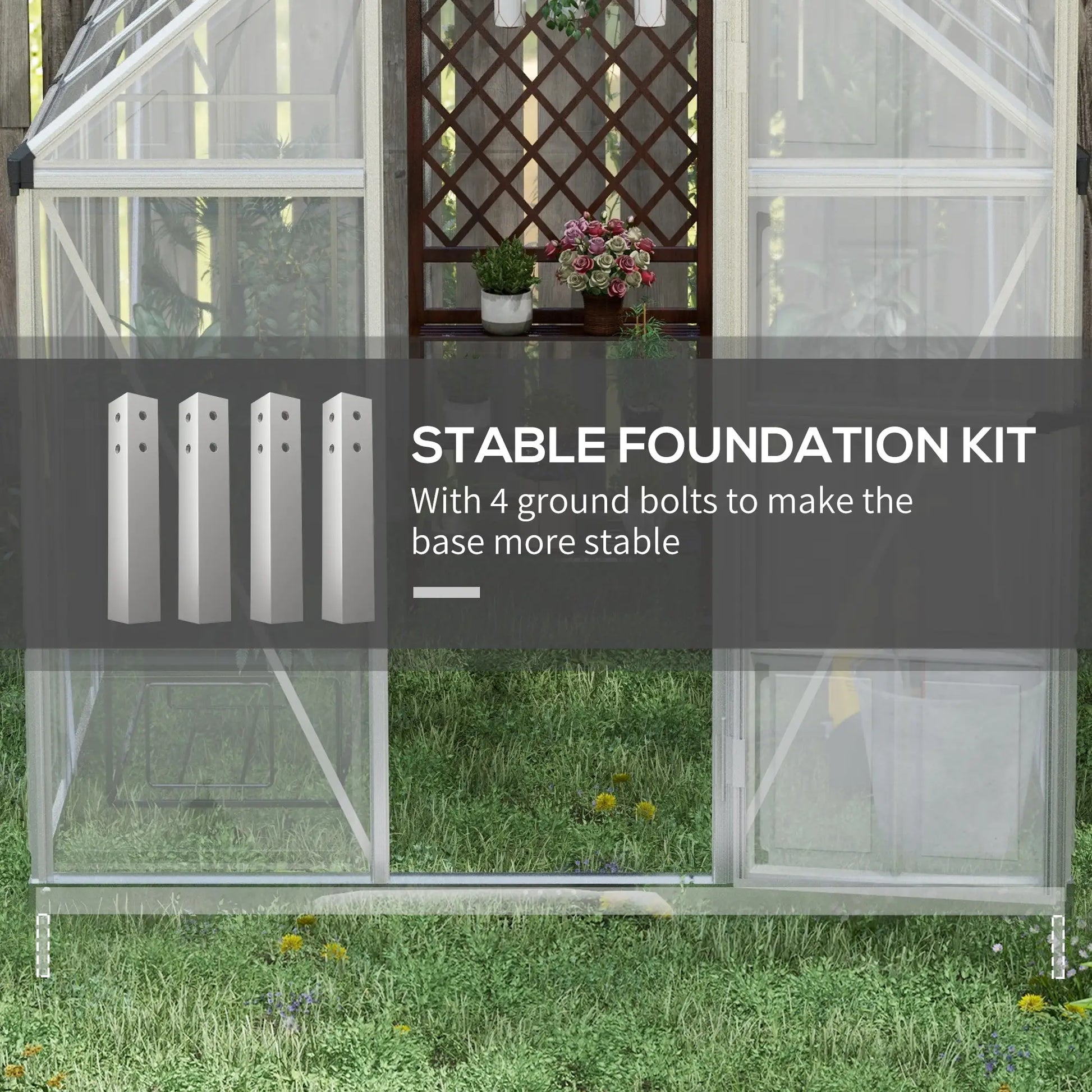 6' x 8' Walk-In Polycarbonate Greenhouse, Aluminium, 2 Panel Types, 5-Level Roof Vent Walk In Greenhouses at Gallery Canada