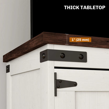 TV Stand And Coffee Table Set, 50" TV Console, Distressed White, White TV Stands at Gallery Canada