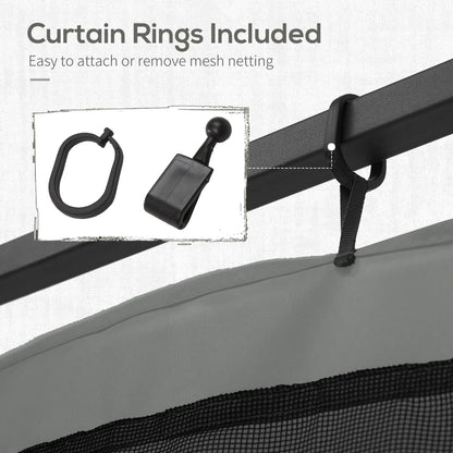 Replacement Mosquito Netting, Gazebo 10' x 13', Black Screen Walls, Zippers, Black Gazebos at Gallery Canada