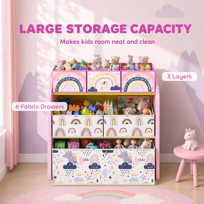 3-Tier Kids Storage Organizer, 6 Bins, Pink Baby & Kids Storage at Gallery Canada