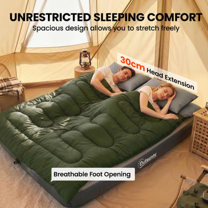 Queen Size, Double Sleeping Bag For Adults, Cold Weather, Green Camping Cots at Gallery Canada
