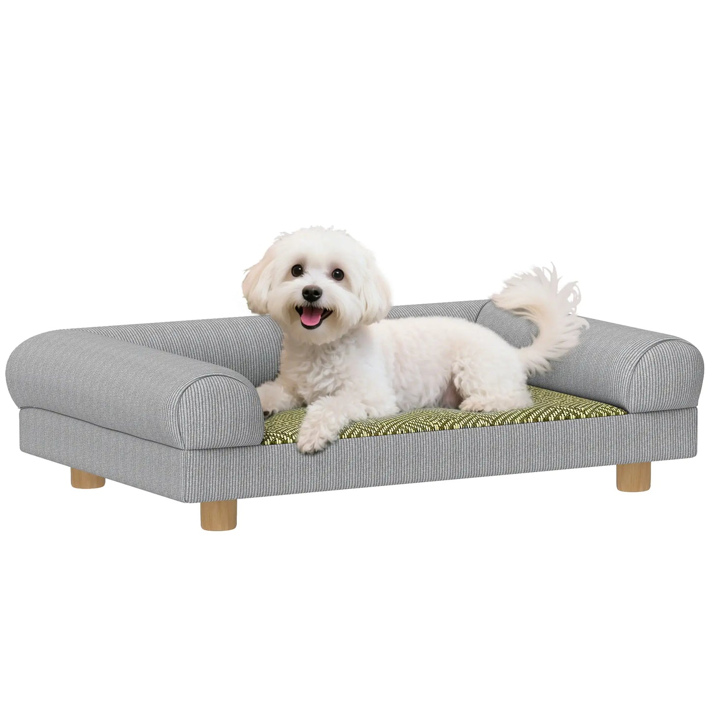Pet Sofa, Dog Couch Bed for Small Dogs, Elevated with Solid Feet, Grey Dog Sofas at Gallery Canada