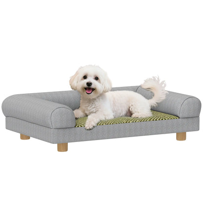 Pet Sofa, Dog Couch Bed for Small Dogs, Elevated with Solid Feet, Grey Dog Sofas at Gallery Canada
