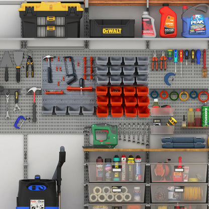 44PC Wall Mounted Storage Bins, Hardware Organizer, Pegboard, Red Tool Organizers at Gallery Canada