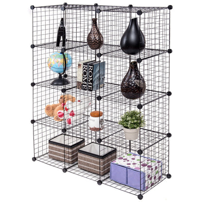 DIY 12-Cube Metal Grid Wire Storage Cubes, 42" x 14" x 56" Clothing & Closet Storage at Gallery Canada