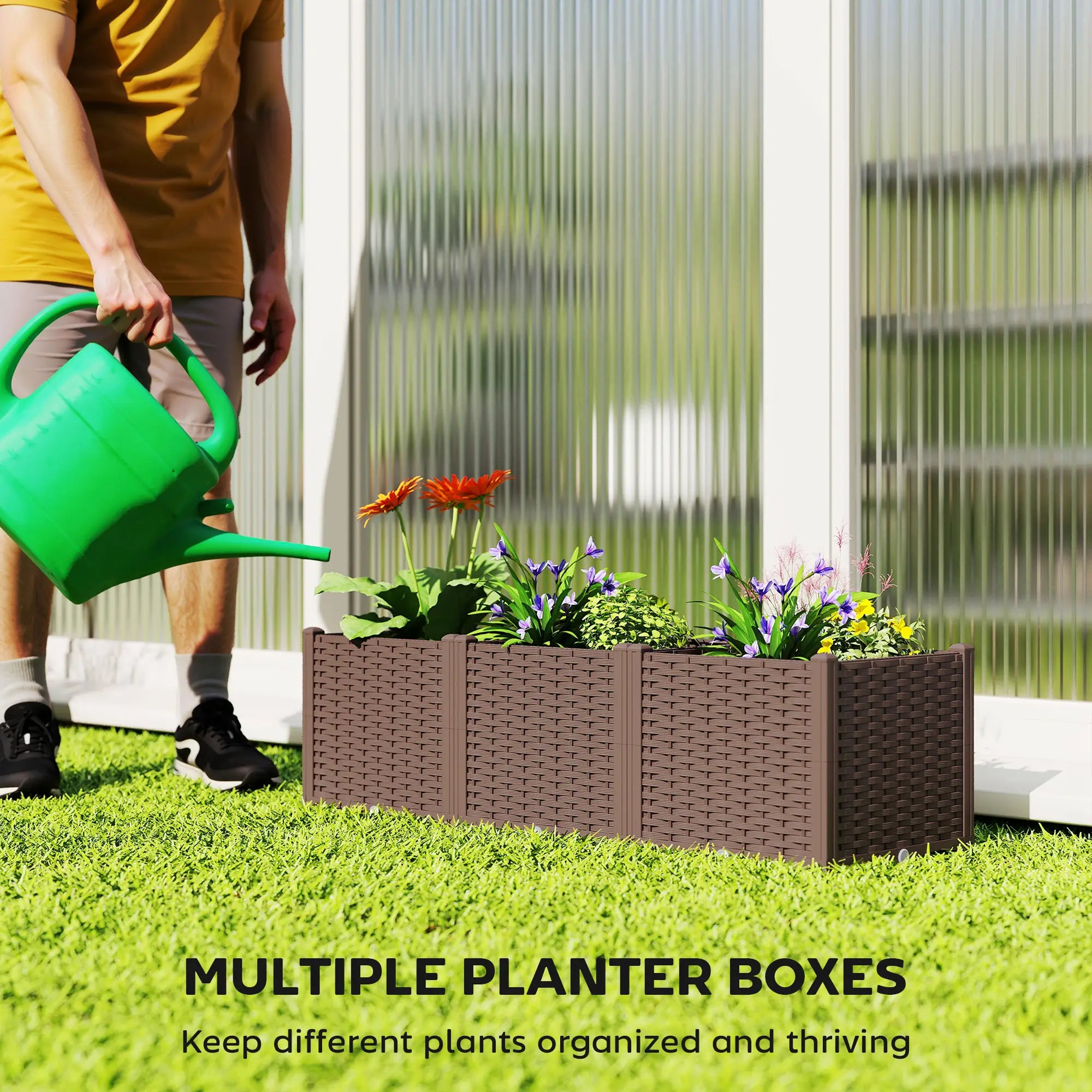 Plastic Raised Garden Bed With Legs, Self Watering Elevated Planter Boxes Raised Garden Beds at Gallery Canada