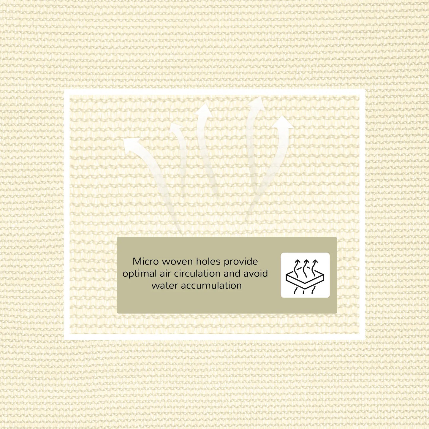 10' x 10' x 10' Triangle Sun Shade Sail, UV Block Fabric Canopy, Cream Shade Sails at Gallery Canada