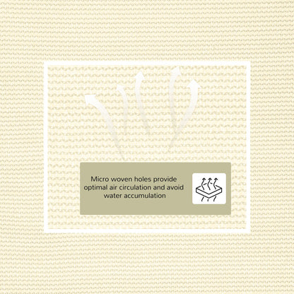 10' x 10' x 10' Triangle Sun Shade Sail, UV Block Fabric Canopy, Cream Shade Sails at Gallery Canada