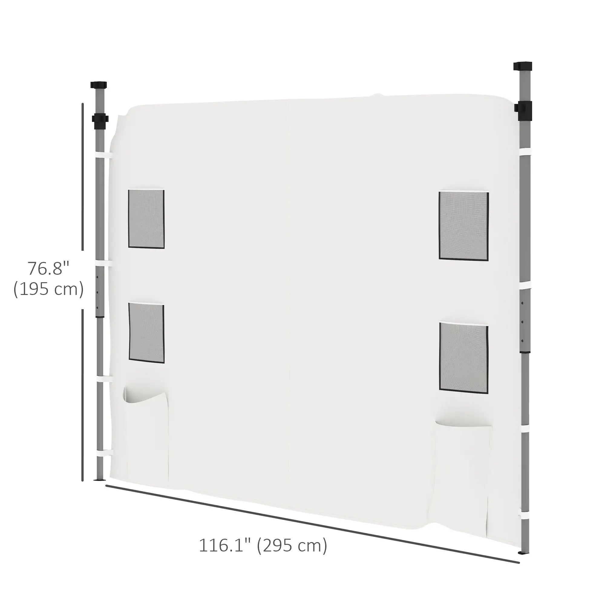 Instant Canopy Sidewall, 10 x 10 ft, 1 Pack, White Gazebo Sidewalls at Gallery Canada