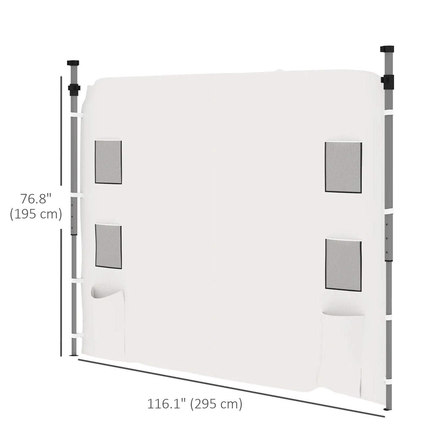 Instant Canopy Sidewall, 10 x 10 ft, 1 Pack, White Gazebo Sidewalls at Gallery Canada