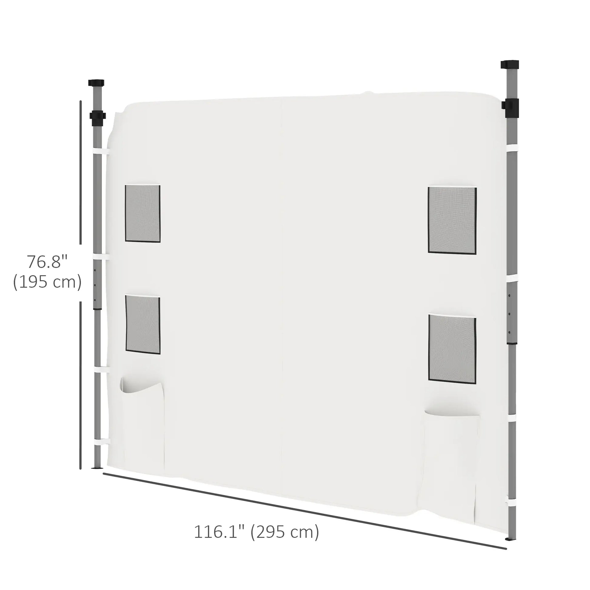 Instant Canopy Sidewall, 10 x 10 ft, 1 Pack, White Gazebo Sidewalls at Gallery Canada