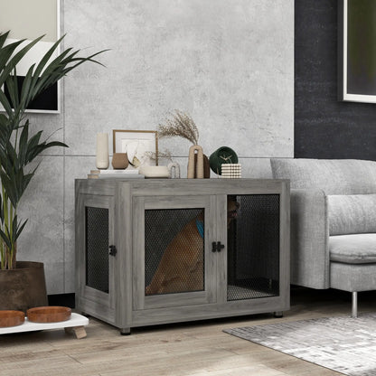 Pet Crate End Table, Water-resistant Cushion, Large Medium Dogs, Grey Houses, Kennels & Pens at Gallery Canada