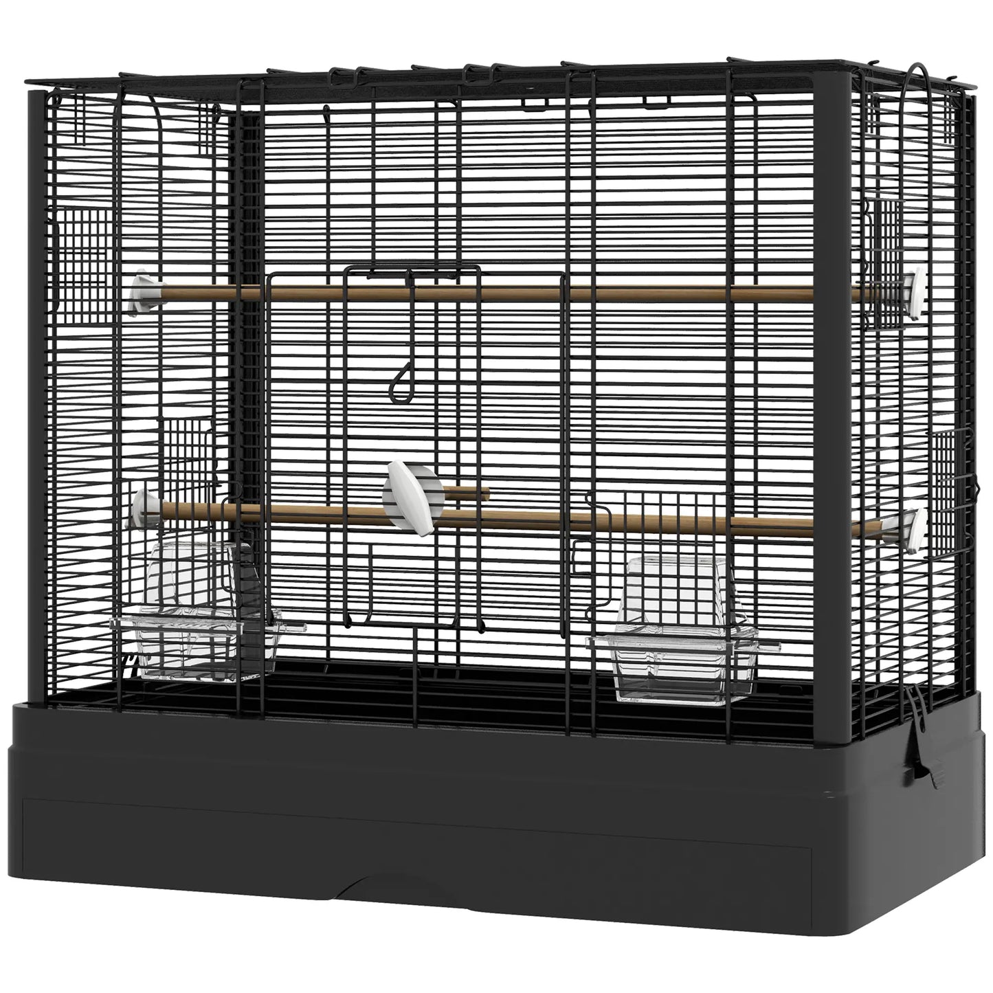 22" Bird Cage for Budgies, Finches, Canaries, Black Bird Cages Black at Gallery Canada