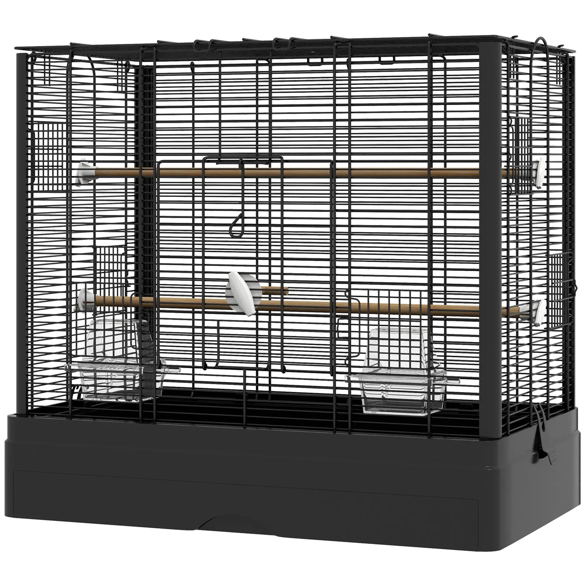 22" Bird Cage for Budgies, Finches, Canaries, Black Bird Cages Black at Gallery Canada