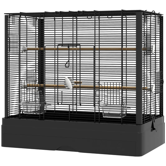 22" Bird Cage for Budgies, Finches, Canaries, Black Bird Cages Black at Gallery Canada