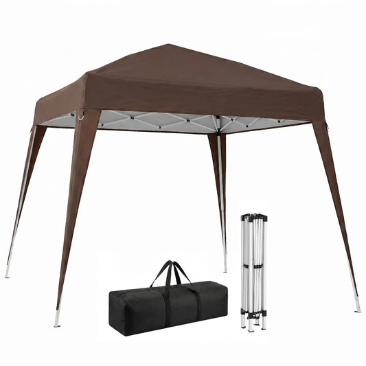 8' x 8' Pop Up Canopy, Outdoor Folding Tent, Portable Party Tent Pop Up Canopies Coffee at Gallery Canada