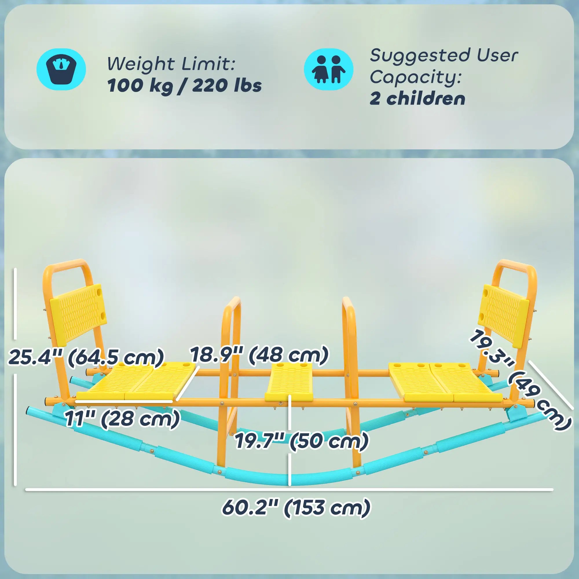 Metal Seesaw For Kids, 2 In 1 Rocking Teeter Totter, Playground Equipment Gym Sets & Swings at Gallery Canada