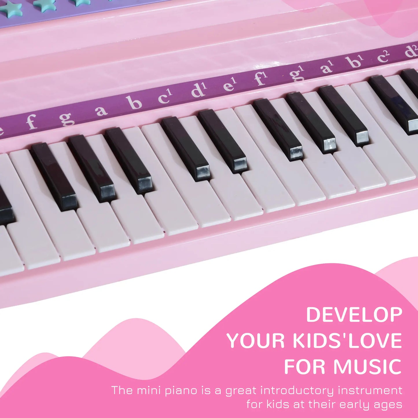 Mini Electronic Piano, 37 Key Keyboard, Kids Toy with Microphone, Pink Electronic Musical Pianos at Gallery Canada