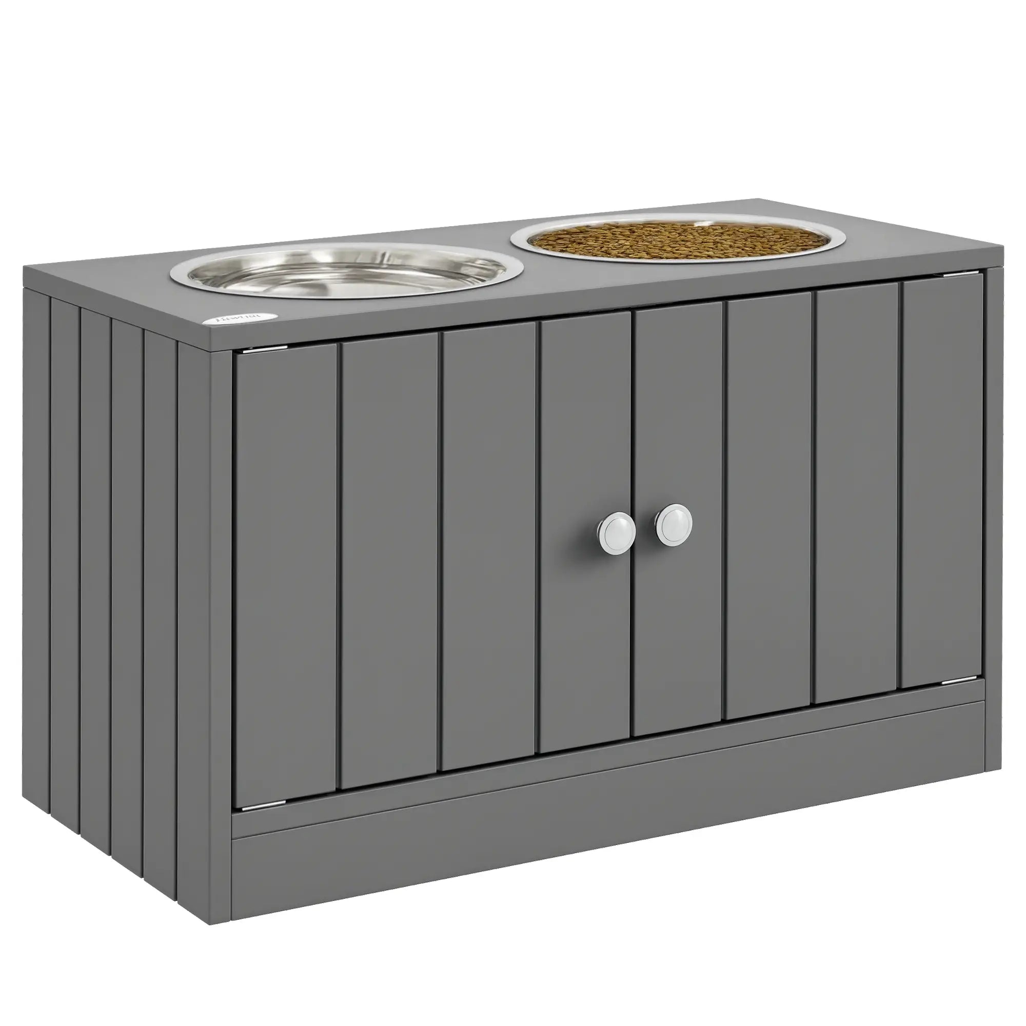 Elevated Dog Bowls for Large Dogs, 2 Stainless Steel Bowls, Grey Dog Bowls at Gallery Canada