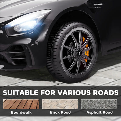 12V Battery Powered Kids Electric Car, Remote, Lights, Music Horn, Black Electric Toy Cars at Gallery Canada