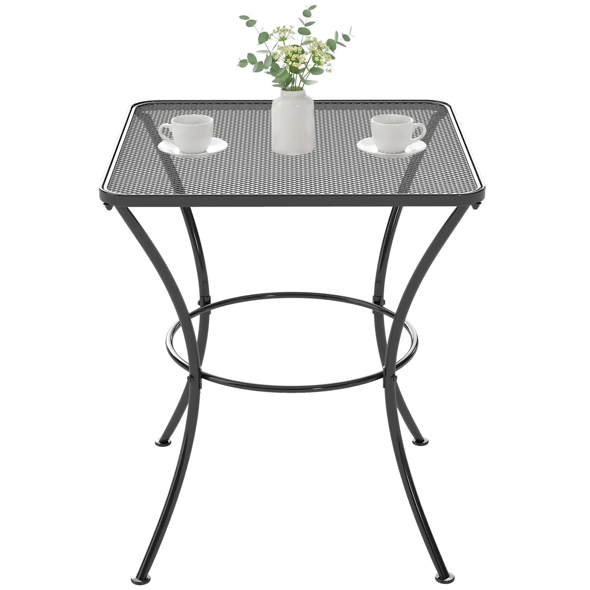 Square Metal Bistro Table, 23.6