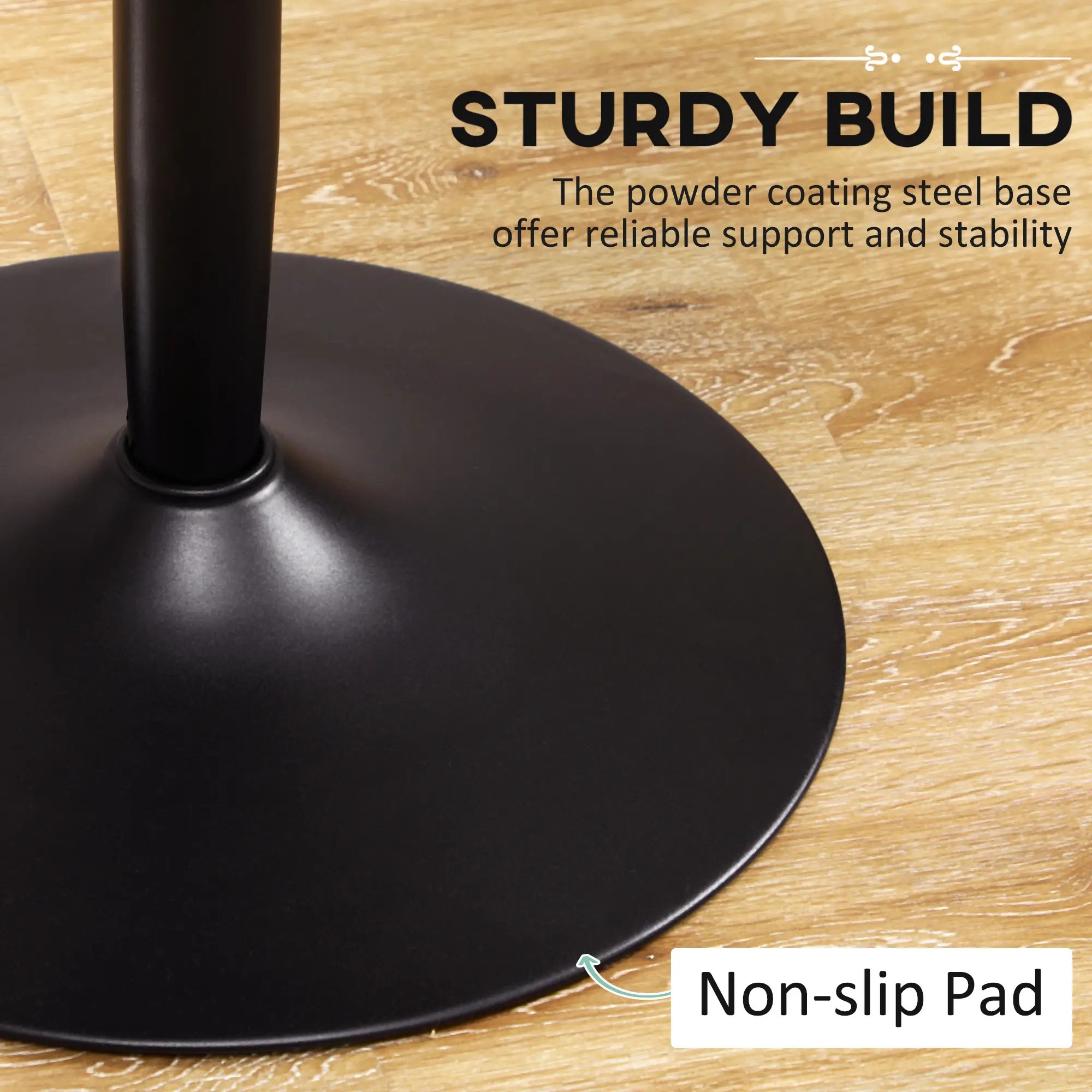 Modern Kitchen Table for 2, Round Dining Table, Steel Base, Black Bar Tables & Dining Tables at Gallery Canada