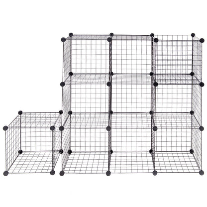 DIY 12-Cube Metal Grid Wire Storage Cubes, 42" x 14" x 56" Clothing & Closet Storage at Gallery Canada