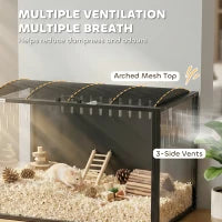 31.9" Cage pour hamster, grands habitats cadre en acier résistant aux morsures